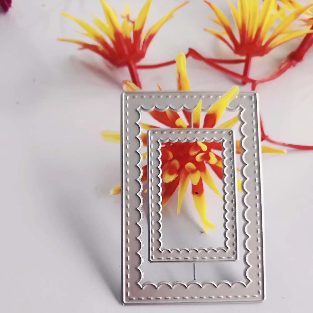 

Rectangular frame two-layer frame cutting mold 2019 new mold scraping metal cutting mold technology DIY decoration
