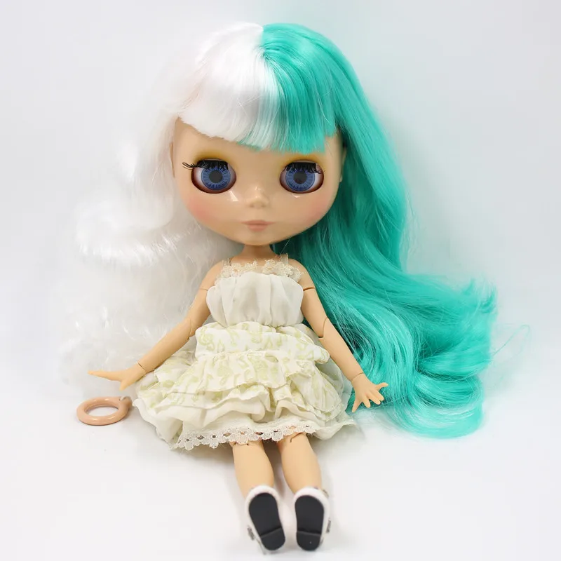 Ледяной телесный blyth кукольная Серия No. BL1364003 для мятной и белой прическа с челкой загара кожи 1/6 BJD
