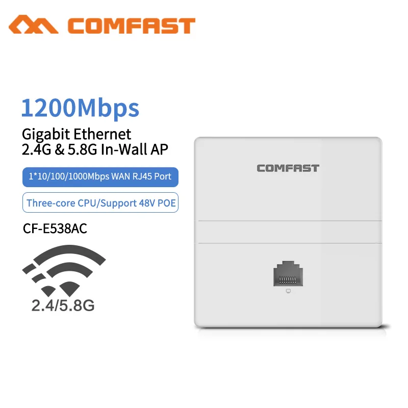10 шт. для дома в отеле AC1200 настенный AP Wi-Fi ретранслятор маршрутизатор Gigabit 5 8 ГГц