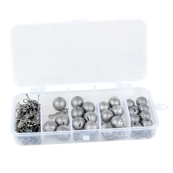 

Quick Insert Fishing Lead Sinkers Balls Weights Connector Pins Kit 4 Sizes