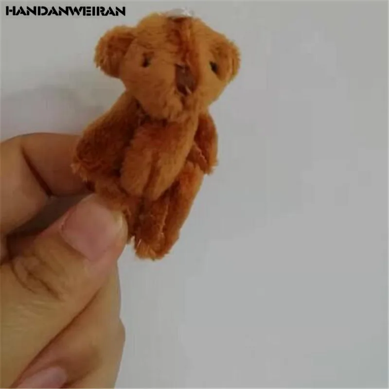 

1PCS Mini Plush Joint Bear Toys Doll Multi-Colors Small Pendant Kawaii Cute Soft Stuffed Bouquet Bears Toy Kid Unisex Gift 4.5CM