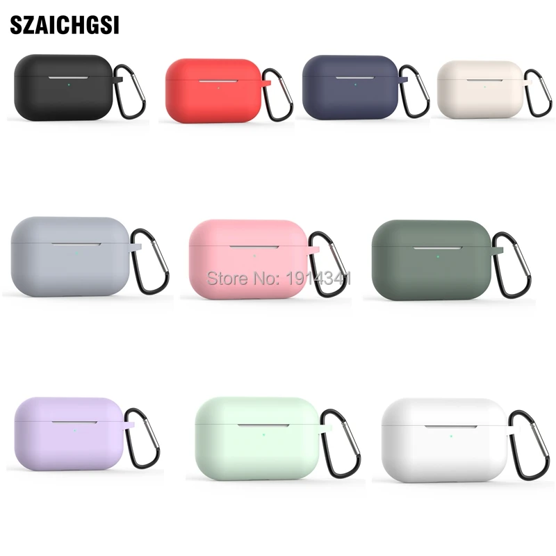 Оптовая продажа 1000 шт./лот защитный силиконовый чехол с крючком для Airpods 3 pro