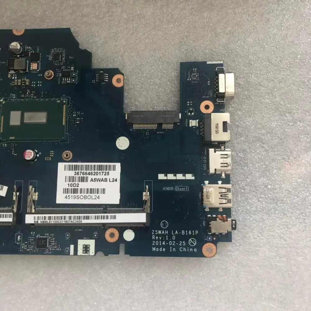 awesome  Z5WAH LA-B161P laptop motherboard for Acer aspire E5-531 E5-571 E5-571P i5-5200 CPU 100% test ok