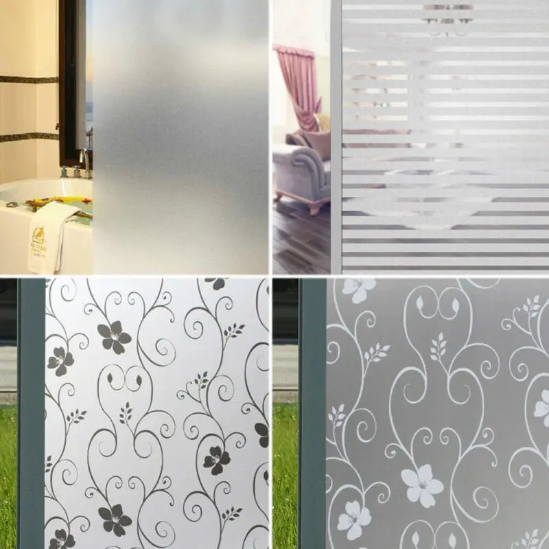 High Quality Waterproof Frosted Privacy Window Glass Cover Film Sticker 45x200CM 