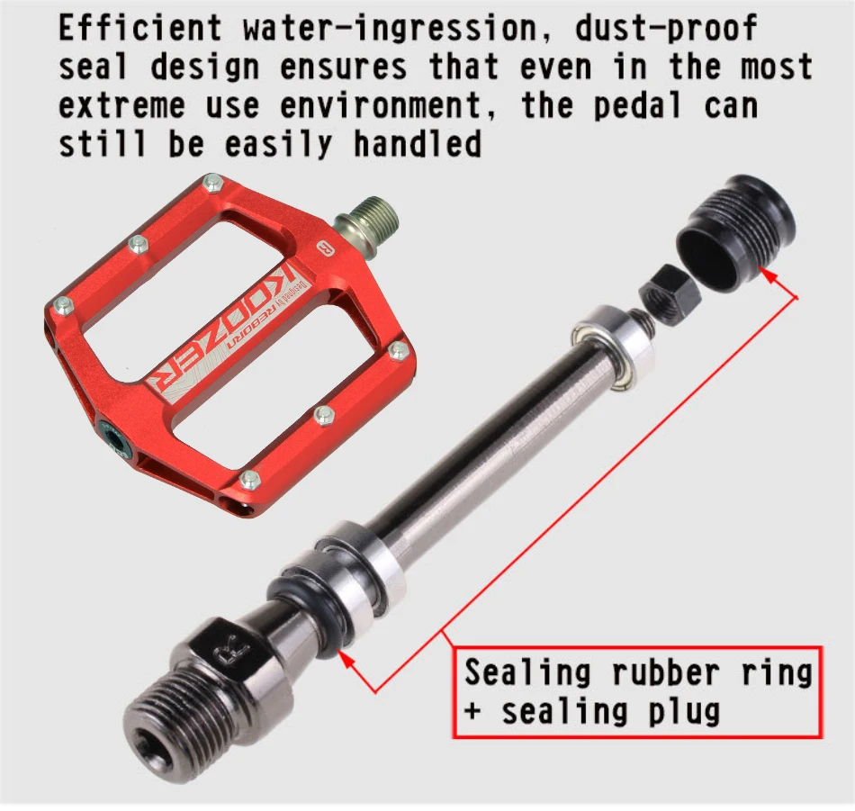 Radfahren алюминиевый легиер педали Bicicleta горный Fahrrad педаль Flache XC TR AM FR DH KOOZER PD50 велосипедные педали