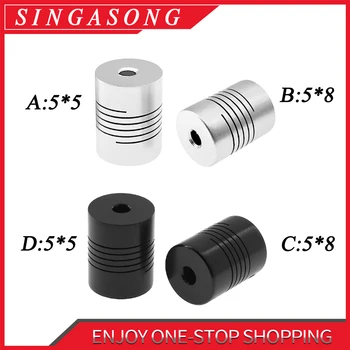 

5pcs/lot. Stepper Motor 5x8x25mm Flexible Coupling 5mm Coupler 5x8 / Shaft Couplings 5mm 5mm*8mm**25 mm.