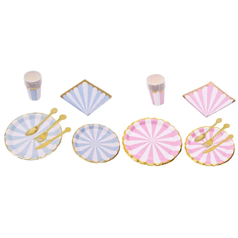 

58 pcs HOT STAMPING style Disposable Dinnerware Set Service for 8 Guest Holiday Christmas party