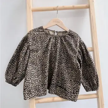 

2020 Autumn Girls Blouse Baby Girl Long Sleeve Leopard Blouse Sweatshirt Children Casual Shirt Kids Pullover Tops