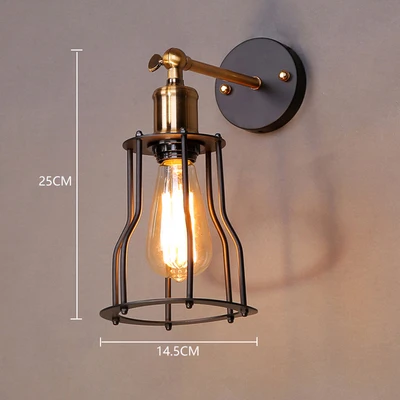 60 Вт Лофт ретро лампа Edison Vintag настенный светильник для дома промышленный настенный светильник американский стиль
