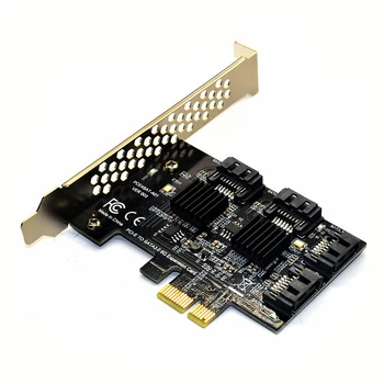 

SATA3 Controller Professional Safe Adapter PCI-e Add On Card Multiplier Express Practical Port Expansion Heat Sinks