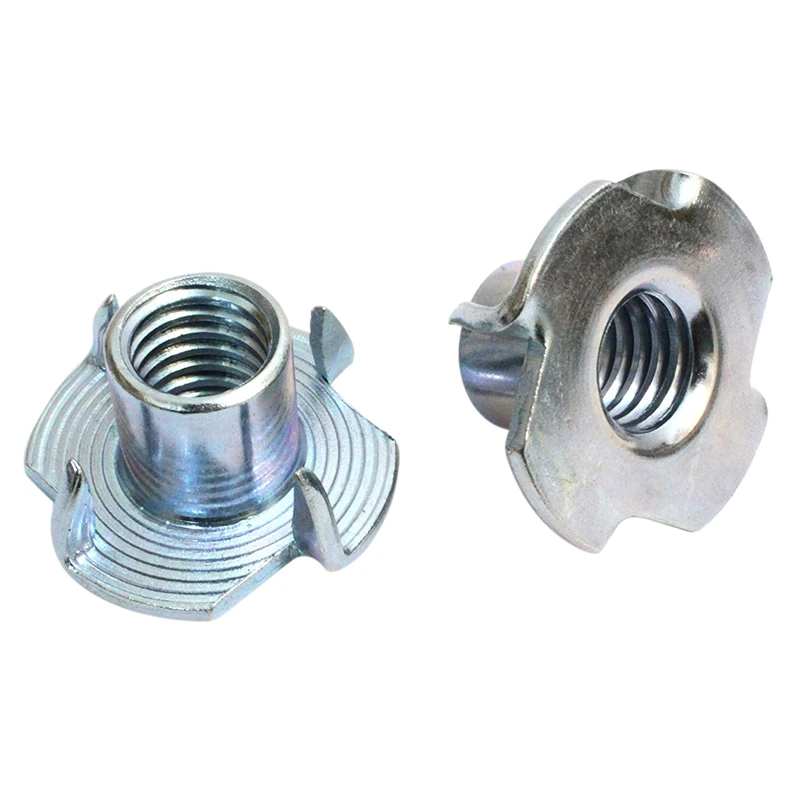 

TOP!-3/8 Inch-12 T-Nuts 100Pc Pronged Tee Nut. For Wood, Rock Climbing Holds, Cabinetry