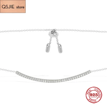 

Fashion Charm Sterling Silver Copy 1:1 Copy,Adjustable Bar Pendant Necklace Women Monaco Jewelry Gift With Logo