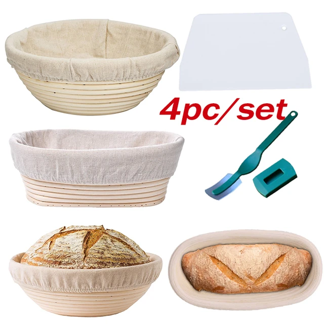 Bread Proofing Basket With Handle, Food Serving Tray, Natural