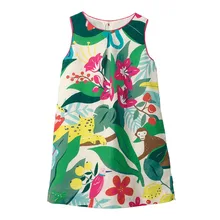 Ins/Детские летние платья без рукавов с цветочным принтом для девочек; праздничное модное милое детское хлопковое платье с оборками