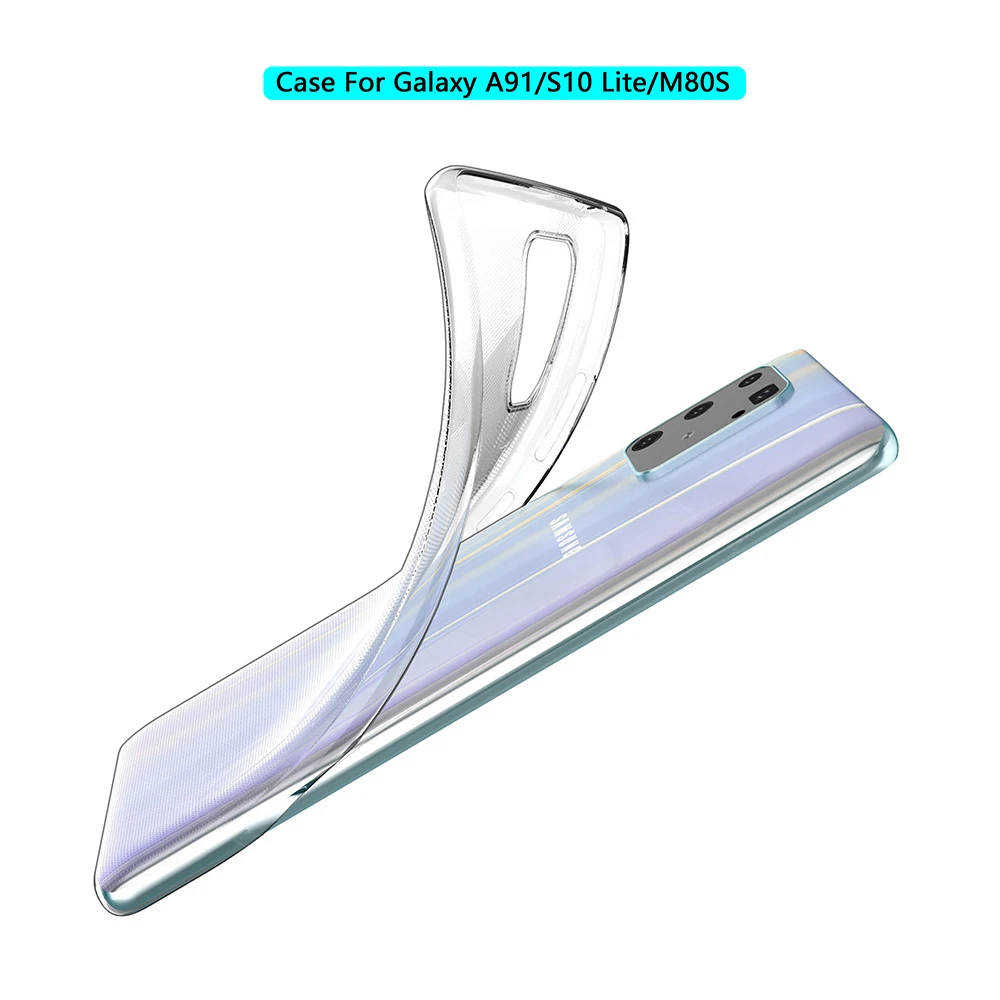 Чехол для Samsung Galaxy S10 Lite TPU силиконовый прозрачный чехол Бампер Мягкий прозрачная