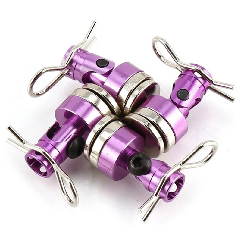 Металлическая магнитная Автомобильная оболочка, невидимая Автомобильная оболочка, колонка, дыра, автомобильная оболочка, модель, аксессуары+ зажим для Rc Drift Car Hsp - Цвет: Purple
