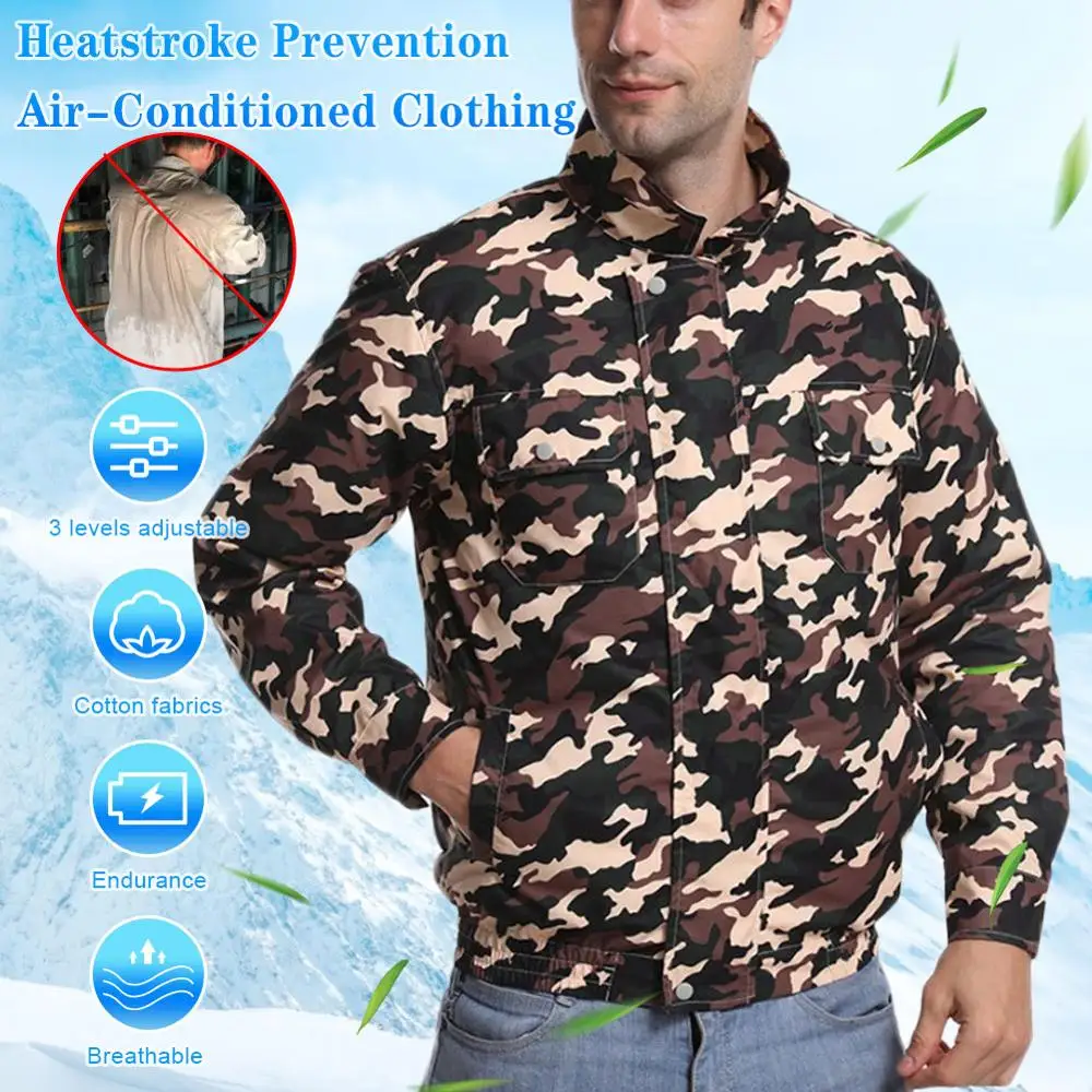 

New Adjustable Summer Cooling Air-conditioning Clothes with Fan Clothes USB Charging Fan Clothes Outdoor Fishing Clothes