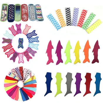 

100PCS Antifreezing Neoprene Popsicle Holder Freezer Icy Pole Ice Sleeve Bag Protector Cover Kids Summer Ice Cream Tools