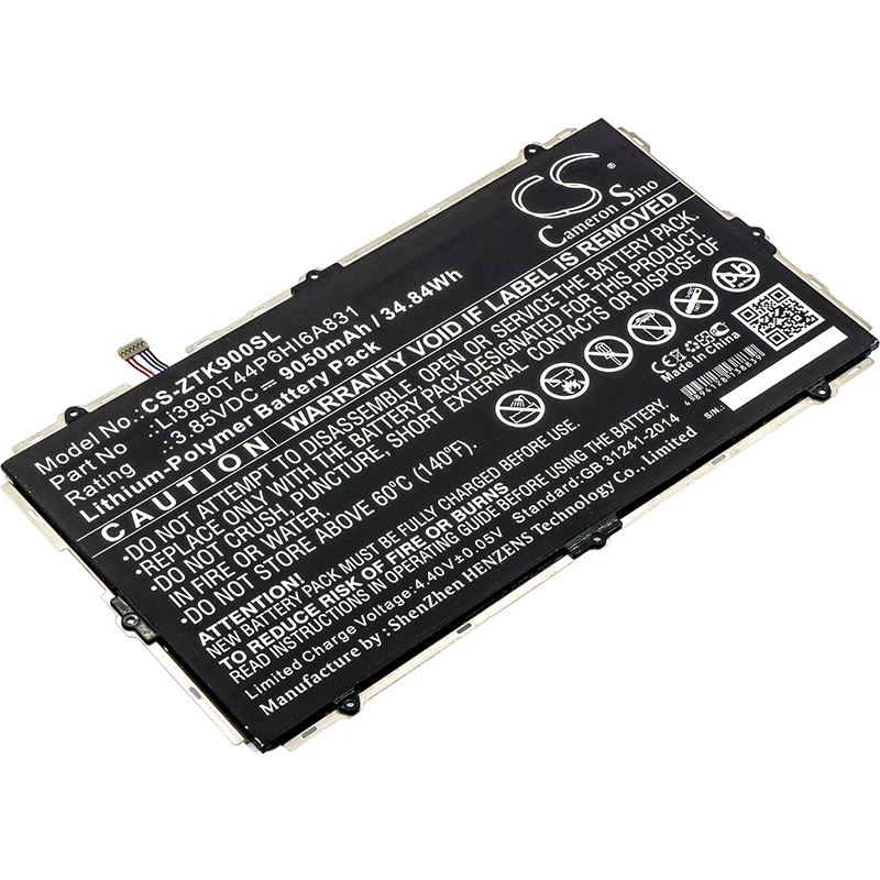 Cameron sino 9050mAh аккумулятор для zte K90U ZPAD 10,1, Li3990T44P6HI6A831