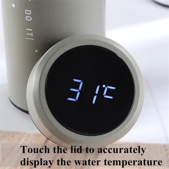 

New 500ml Stainless Steel Intelligent Thermal Insulation Vacuum Flask Bottle Thermo Coffee Cup Mug Temperature Display Travel Cu