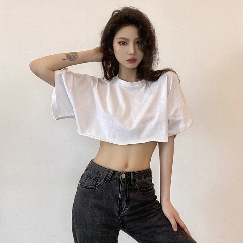 ◆MLB Korea◆ Women's Basic Crop Short Sleeve T-Shirt CHW Me Tops - MLB KOREA