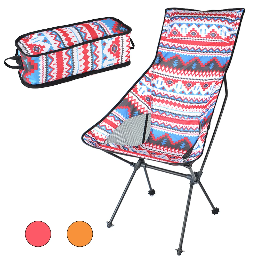 Backrest Chair Beach Hiking Fishing Folding Chair Outdoor Portable
