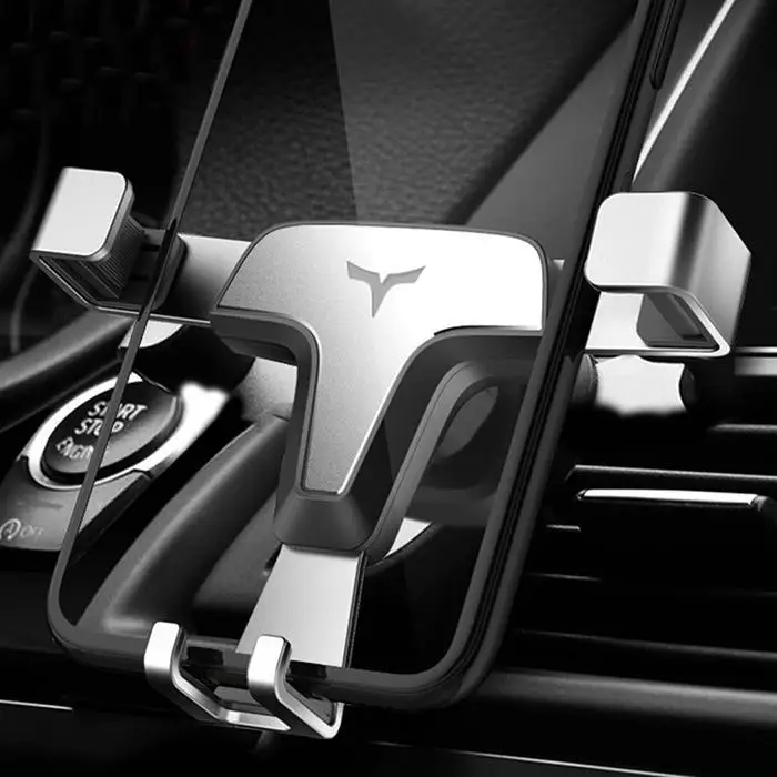 Прочный портативный гравитационный автомобильный держатель телефона черный, серебристый, Золотая подставка для общего автомобиля
