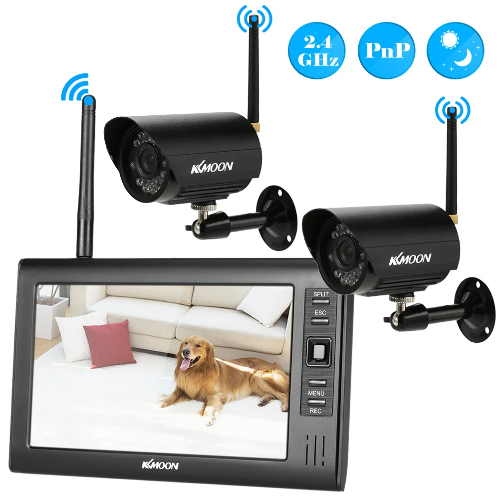KKmoon беспроводной 2 4 ГГц 7 &quotTFT цифровой ЖК дисплей монитор канальный Quad DVR + ИК