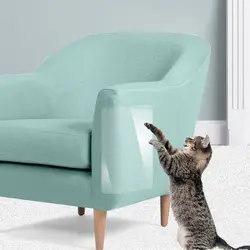 2 шт. кошка ПВХ прозрачный защитный коврик стул хлопающий уход гибкий диск мебель защита от царапин двери дивана самоклеющиеся