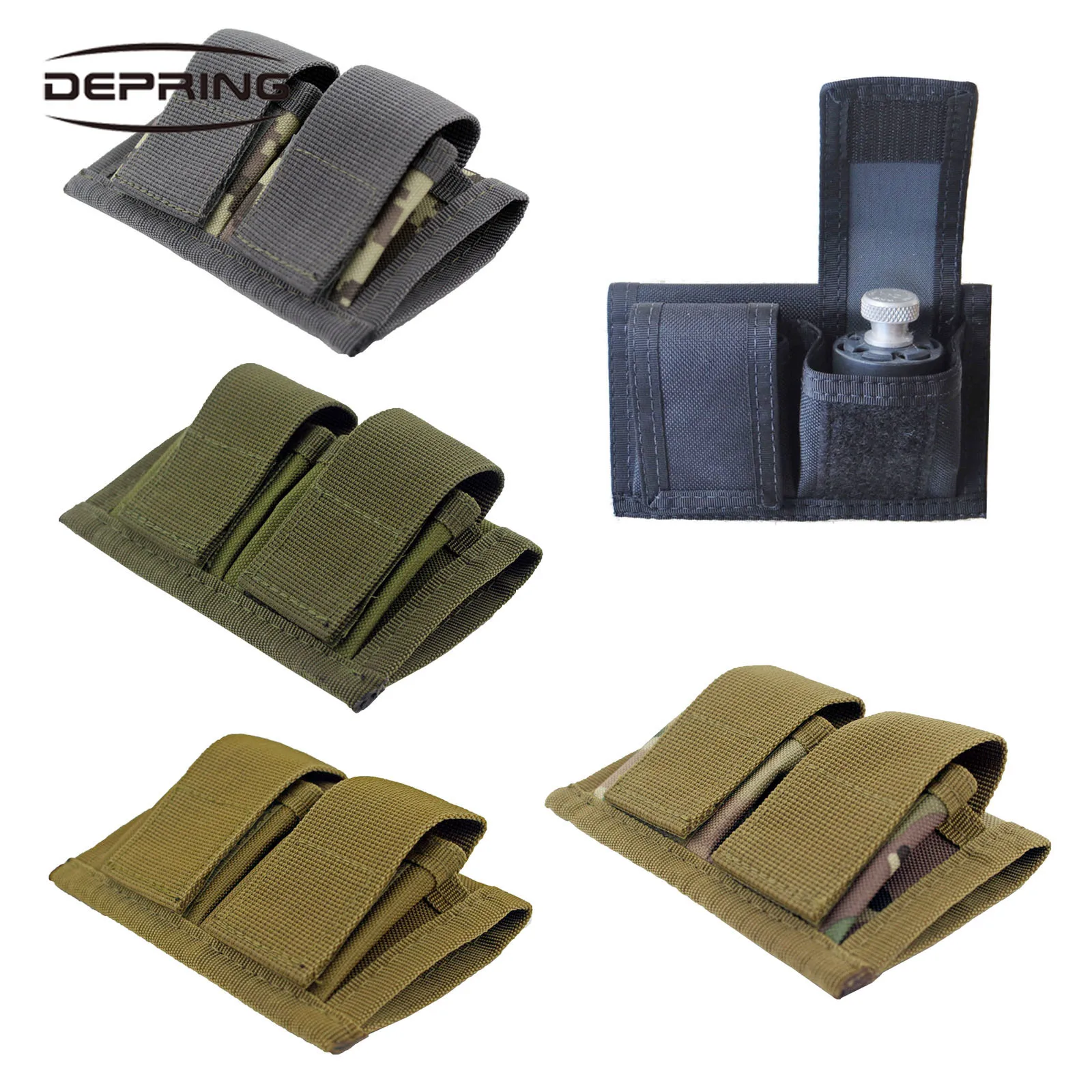

Double Speedloader Belt Magazine Pouch with Hook & Loop Flap Fasteners Universal Fits 22 Thru 44 Magazine Military Accessories