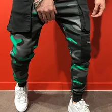 Тонкие летние мужские камуфляжные повседневные штаны Лоскутные Спортивные брюки мужские брюки карго мульти-карман Спортивная одежда Мужские штаны для бега