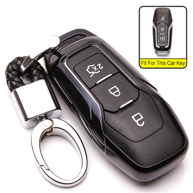 Чехол для ключа из ТПУ Ford Mondeo 5 MK5 Ranger Mustang Edge Cmax Kuga Fiesta Explorer Focus MK3 MK4 3 4 Цепь ключей