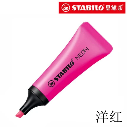 Magenta 5pcs 5 шт. STABILO NEON Серия Высокая Производительность Зубная паста внешний вид 72 хайлайтер большой емкости маркер ручка неоновый стиль - Цвет: Magenta 5pcs
