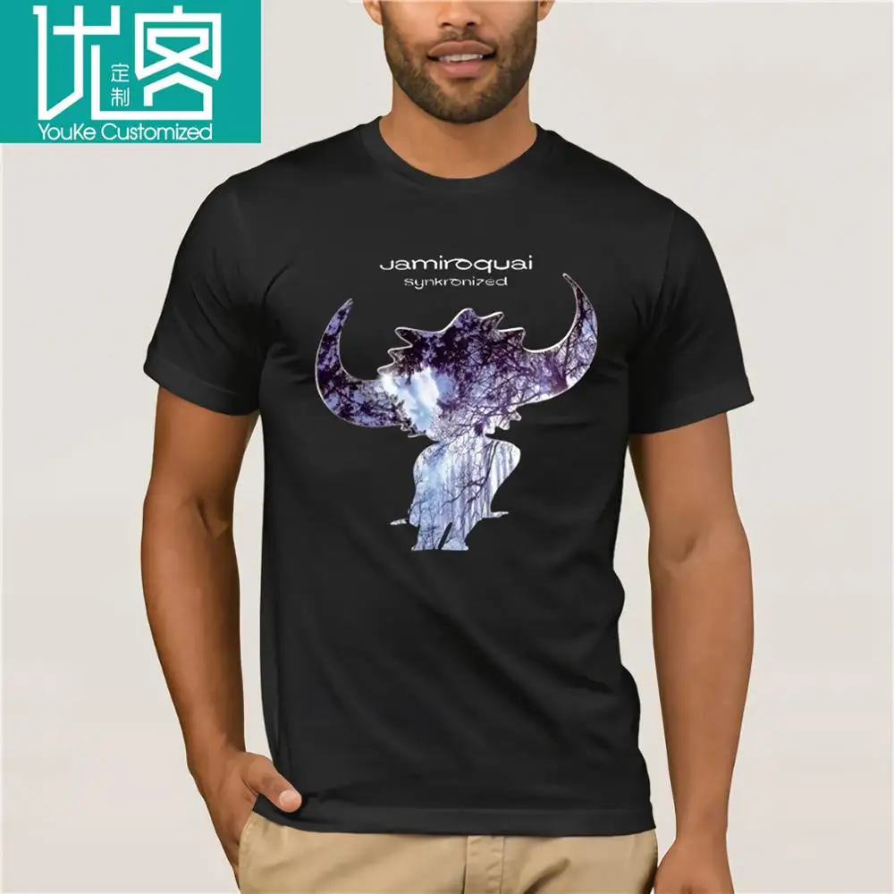 fashion t-shirt Jamiroquai Synkronized Funny Soft O Tee Shirts For Mens man | Мужская одежда