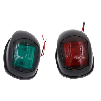 

1 pair Waterproof LED Navigation Light Green and Red Marine For Yacht Boat 360 Degree All Round Light 10-30V