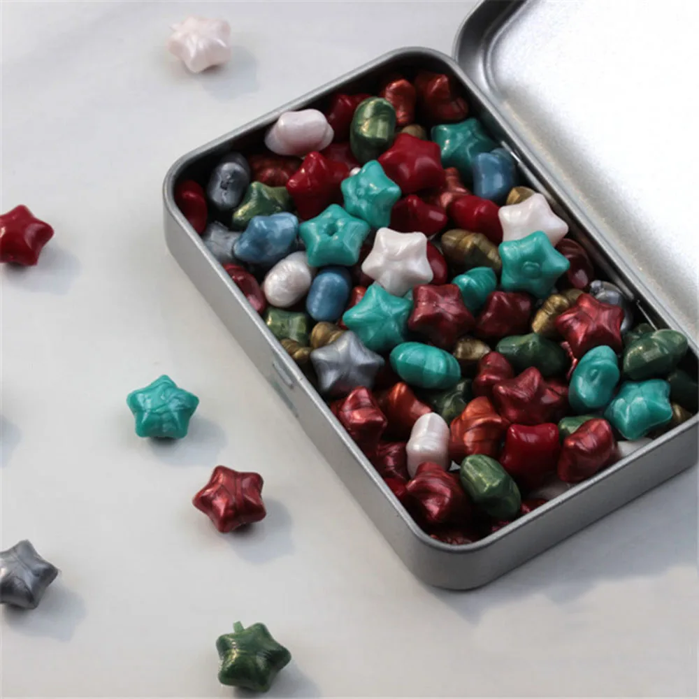 90pcs Multicolor Five-pointed Star Sealing Wax Beads Seal Stamps for Envelopes Wedding Birthday Party Invitations DIY Craft | Канцтовары