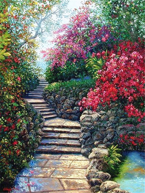 Diamond Painting Waterfall Scenery Full Square Diamond Embroidery Mosaic Picture Of Rhinestones Home Decor Gift