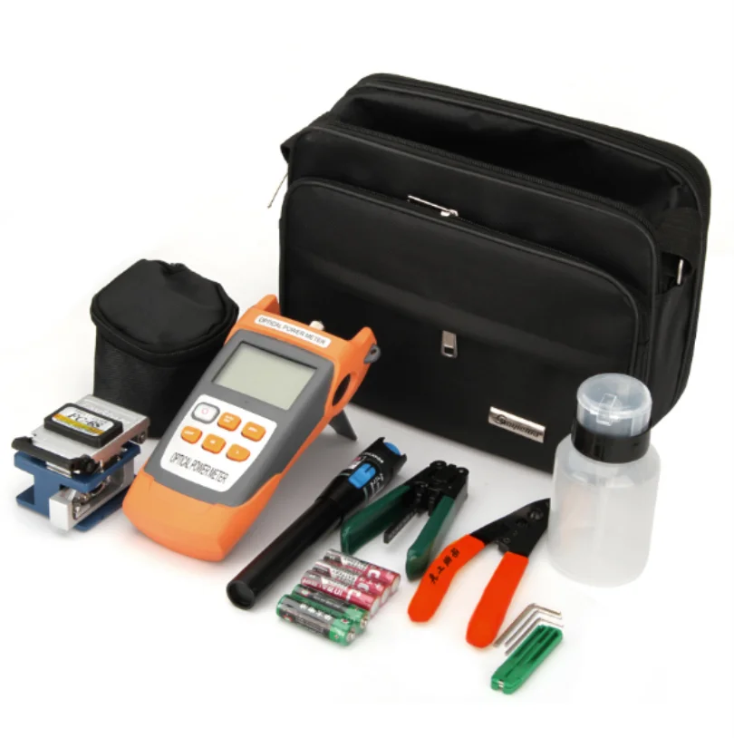 Ftth-Tool-Kit Locator Wire-Stripper Fc-6s-Fiber Cleaver Optical-Power-Meter-5km Visual-Fault