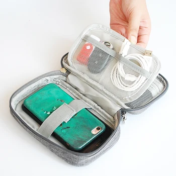 

Portable Cable Bag Wires Charger Digital USB Gadget Organizer Electronic Earphone Case Zipper Storage Pouch Accessories Supplies