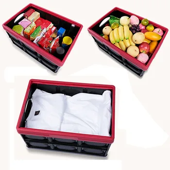 

30L Plastic Office Home Car Folding Storage Box Folding Bin For Household Clothes Storage Box