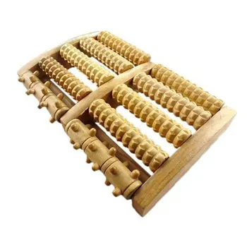 

8 Row Wooden Foot Massager Wooden Stress Relieving Treatment Relaxing Massage Roller Health Massage Tool