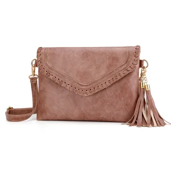 

2020 New Tassel Fashion Pu Leather Solid Women Handbags Hotsale Ladies Shopping Bag Casual Shoulder Messenger Crossbody Bags