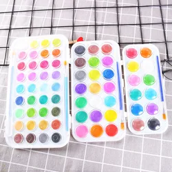 2021New Solid Watercolor 12/18/21/36 Color Watercolor Paint for Beginners Painting and Sketching Powder Paint Painting Supplies
