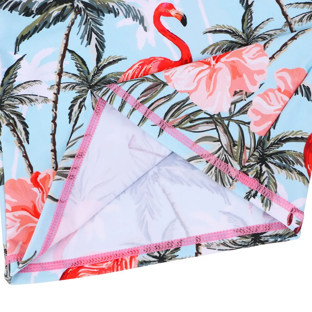 Girls Swimsuit Two Pieces Set Short Sleeve Rash Guards UPF 50+ UV Protective Swimwear Summer Beach Bathing Suit Costume
