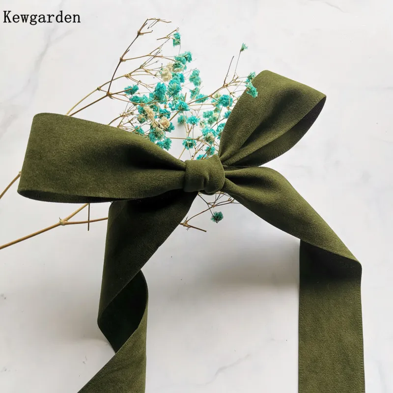 Kewgarden замшевая лента 1 &quot1-1/2&quot 5/8 &quot16 25 38 мм DIY лук аксессуары для шитья