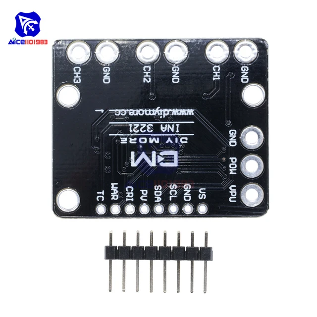 Diymore Ina3221 Triple-channel Shunt Current Power Supply Voltage Monitor  Sensor Board Iic Smbus Interface Output Replace Ina219 - Integrated Circuits  - AliExpress