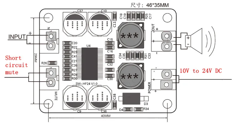 1 шт. DC 12 V-24 V TPA3118 60 Вт подойдет как для повседневной носки, так цифровой аудио Мощность Плата усилителя модуль усилителя