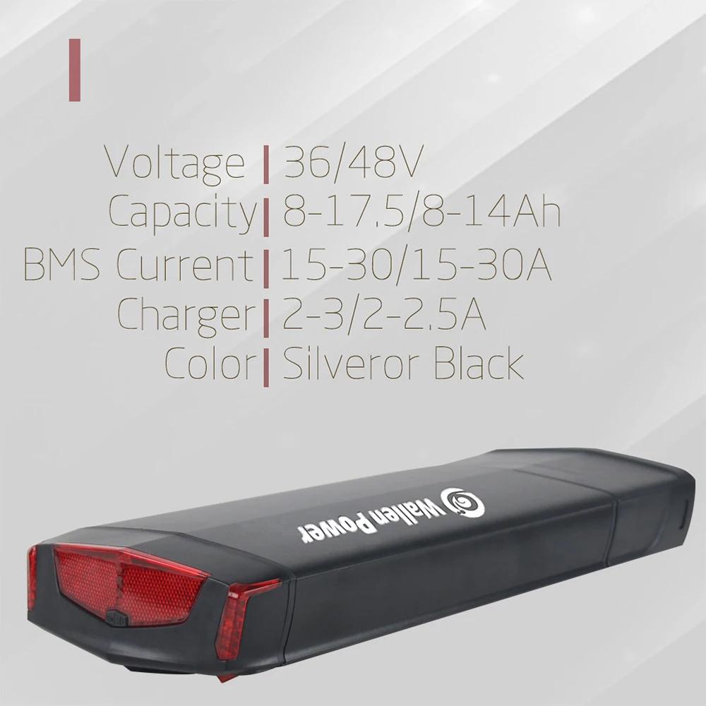 Sale 48v battery 10Ah capacity lithium battery li-ion 48v rechargeable battery 48V rear rack battery for bafang motor 750w 500w 4