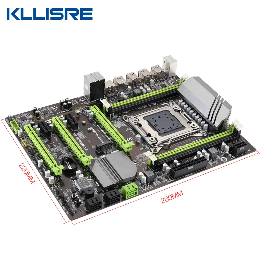 Комплект материнской платы Kllisre X79 с Xeon E5 2690 C2 4x8 ГБ = 32 Гб 1600 МГц DDR3 память ECC REG ATX USB3.0