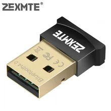 

Zexmte USB Bluetooth Adapter Dongle CSR 4.0 Bluetooth 4.0 For Windows10/8/7/Visa/XP Desktop Laptop Mouse and Keyboard Audio
